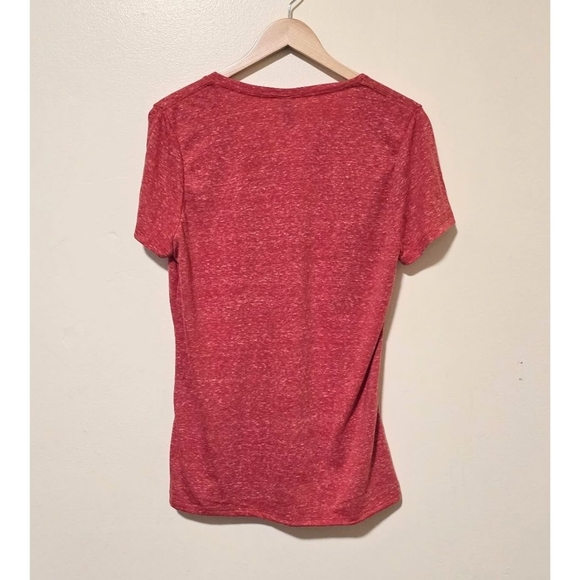 Women's Red V-Neck T-Shirt - Picture 2 of 2